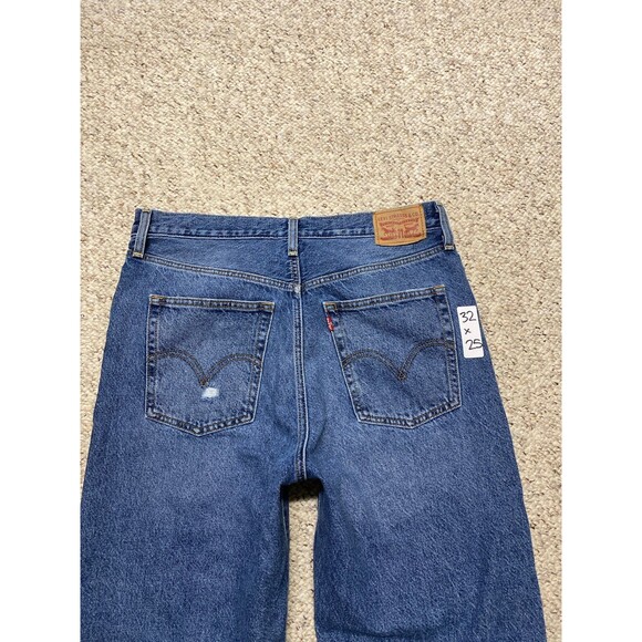 32 Levi's 90s High-Rise Buttonfly Ribcage Straight Ankle Crop Distressed - Picture 4 of 8